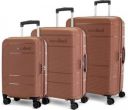 KAMILIANT by American Tourister Hard Body Set of 3 Luggage 8 Wheels - ARMOR - Brown...