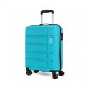 Kamiliant by American Tourister Small Harrier Edge 8W 56 Cms Cabin (PP) Hard Sided 8 Wheels Spinner Luggage/Suitcase/Trolley Bag (Coral Blue) (Double Wheel)...
