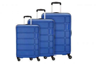 Kamiliant Harrier 3 Pc Set Spinner Trolley 56 + 68 + 78 CM Ribbon Blue (Small, Medim & Large)