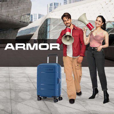 KAMILIANT Small Cabin Suitcase (55 cm) 8 Wheels - ARMOR - Blue
