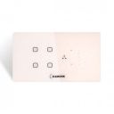 Kamonk 4 Module Custom Plate: (4 Gang x 1 unit) + (Fan Regulator x 1 unit)...