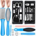 Kamz Beauty Pedicure Kits - Callus Remover for Feet, 23 in 1 Professional Manicure Set Pedicure Tools Stainless Steel Foot Care, Foot File Foot Rasp Dead Skin for Women Men Home Foot Spa Kit, Blue...
