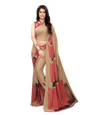 KANCHNAR Women's Georgette Printed Saree with Blouse