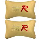 Kandid Beige Universal Neck Rest Pillow Faux Leather Material in Type R Design for All Cars_720...