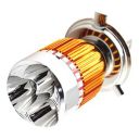 Kandid High and Low Beam Bike Headlight Bulb with LED Ring Super Bright LED Headlight...