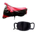 Kandid Red & Black Water Resistant Bike Cover for Honda Stunner CBF...