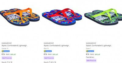 Kangarooz Men’s Slippers & Flip Flops Starts ₹25