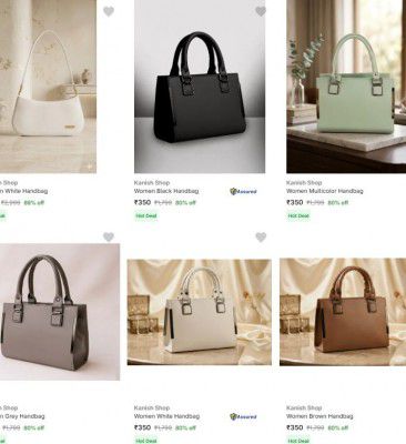 Flipkart : Up to 89% OFF - Kanish Shop Handbags & Clutches