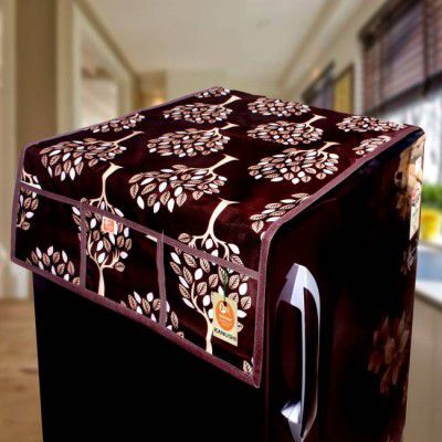 Kanushi Industries Refrigerator Cover  (Width: 54 cm, Floral Tree)