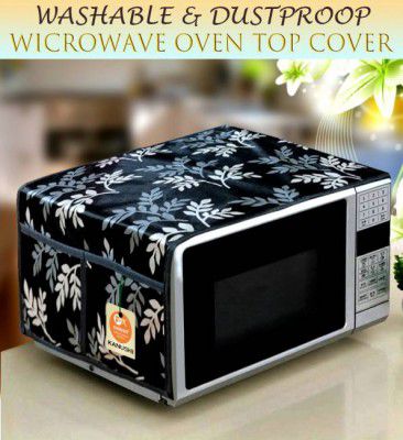 KANUSHI Microwave Oven Cover  (Width: 86 cm, black)