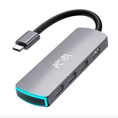 Kapa USB C Type HUB 6 in 1 Adapter [with LED] Aluminium
