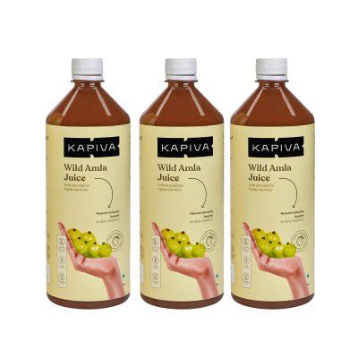 Kapiva Wild Amla Juice (3L) | Cold-Pressed Amlas From Pratapgarh | Pack of 3