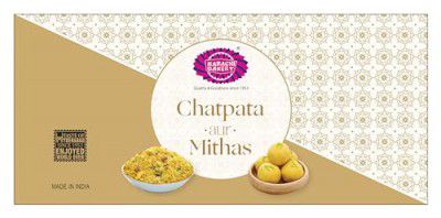 Karachi Bakery Chatpata aur Mithas [Besan Laddu, 200gm|Poha Chiwda, 200gm] Gift Pack, 400gm