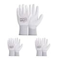 KARAM ProKut Multi Purpose White Polyester with White PU Coating Glove| HS21 | Size - M | Pack of 3...