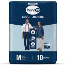KareIn Premium Adult Diapers, Medium, Waist Size 76-114 Cm (30-45), Tape Style, Unisex, High Absorbency, Leak Proof, Wetness Indicator, 10 Count...