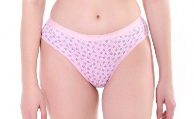 Karira Womens Cotton Pink Star Print Panty P1