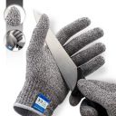 karomouj Karo-988S Anti Cut Resistant Level 5 Protection With Elastic Hand Fitting Safety Gloves (Free Size, Grey, 1 Pair), Pack Of 1 - Rubber...