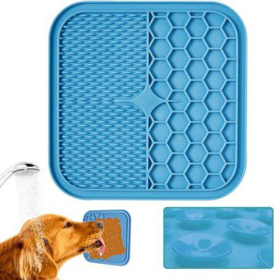 KARP Lick Mat for Dogs and Cats - Slow Feeder, Silicone Square Dog Licking Mat with Suction Cups for Bathing, Grooming, Nailing, and Trimming - Stress and Anxiety Relief
