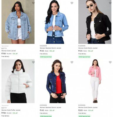 Kashian Women's Jackets Starting Rs.145