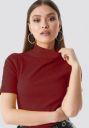 KASHIAN&nbsp;Casual Regular Sleeves Solid Women Maroon Top...