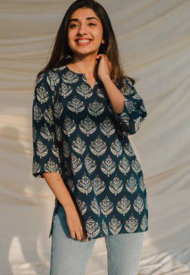 Kashis Creations Casual Regular Sleeves Floral Print Women Multicolor Top