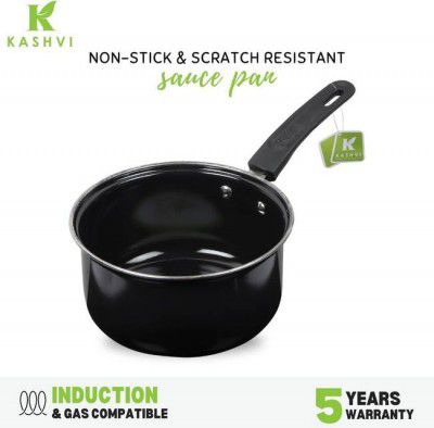 Kashvi kashvi Big Tadka/ Sauce Pan 17 cm diameter 1.4 L capacity  (Cast Iron, Non-stick, Induction Bottom)