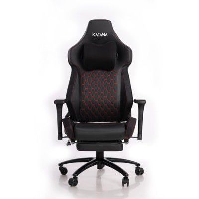 KATANA KT-04 Ergonomic Gaming & Office Chair (Black with Red Stitch)