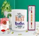 KatawarWale  Designer NE_3088 Plastic (PVC) Chawal Roli Pack, Mug, Rakhi, Greeting Card Set  (Printed Ceramic Mug,Handmade Rakhi for Bhaiya| Best Rakhi Gift for Brother)...