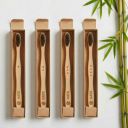 KATS Organic Bamboo Toothbrush for Adults (Pack of 4)...