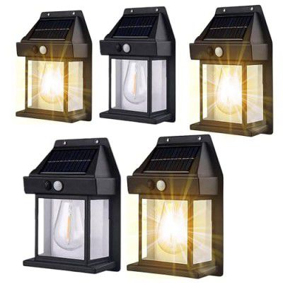 KAVANA Solar Wall lamp Lights for Outdoor,Motion Sensor lamp, Solar Lights with Solar Panel Waterproof Outdoor lamp