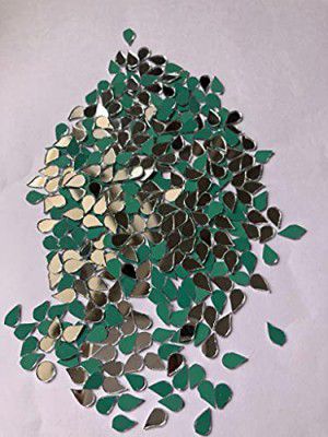 Kavya Fashion Teardrop Shape Mirror kit for Jewellery Making,Other Craft Work Like Project & lippan Art, mud Work(Total-200 Piece)[Free Fabric Glue Cone] (Teardrop)
