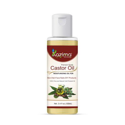 KAZIMA Cold Pressed Extra Virgin Castor Oil for Hair Growth 