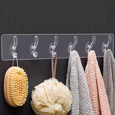 KBS Transparent Wall Hanger 6-Hook-Hanger Hooks