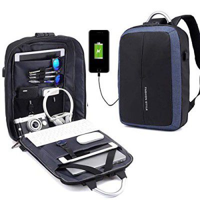 KBV Business Backpack Weekender Bag 15.6 inch Laptop Cover Secure Combination Lock