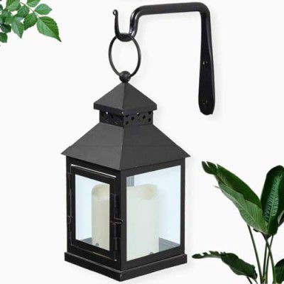 KEDAR Decor Decorative Straight Plant Hanger Metal Wall Hook for Pots, Bird Feeders, Planters, Lanterns (Pendant Pull)