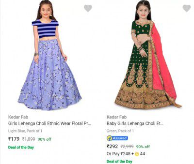 Kedar Fab Kids Lehenga Cholis upto 90% off