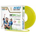 KEI CONFLAME GREEN PLUS 0.75 sqmm 1 Core Copper Heat Resistant Flame Retardant Low Smoke & Halogen - Lead Free House Wire for Domestic & Industrial Electrical Wiring (Yellow, 90 Meters)...