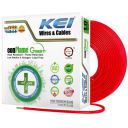 KEI CONFLAME GREEN PLUS 1 sqmm 1 Core Copper Heat Resistant Flame Retardant Low Smoke & Halogen - Lead Free House Wire for Domestic & Industrial Electrical Wiring (Red, 90 Meters)...