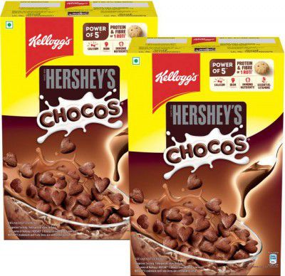 Kelloggs Chocos Pack of 2, Protein Rich Chocolaty Breakfast Cereal for Kids Box  (2 x 325 g)