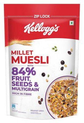 Kellogg's Millet Muesli with 84% Fruit, Seed & Multigrain - 1000g | Multigrain Breakfast Cereal