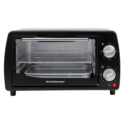 Kelvinator 10L 800W OTG with Baking Tray, 60mins Timer with Bell Ring, Cool Touch Handle, SS Heating Element