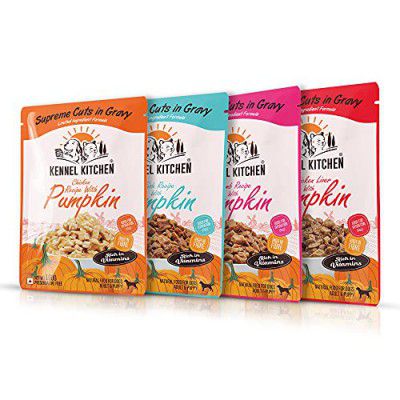 Kennel Kitchen Wet Dog Food for Adult and Puppy, Supreme Cuts in Gravy with Pumpkin, 100g (Pack of 12)