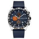 Kenneth Cole Quartz Chronograph Blue dial Leather Strap Watch for Men-KCWGC0016101MN...