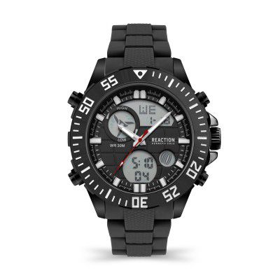 Kenneth Cole Reaction Analog-Digital Black Dial Men's Watch-KRWGP2192201