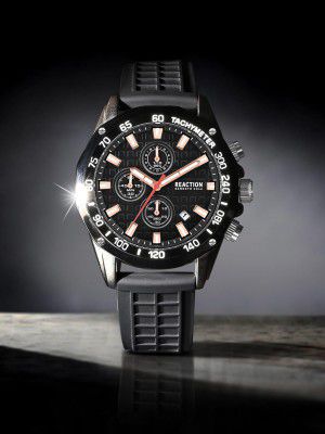 Kenneth Cole Reaction Chronograph Black Dial Watch for Men - KRWGO0070702