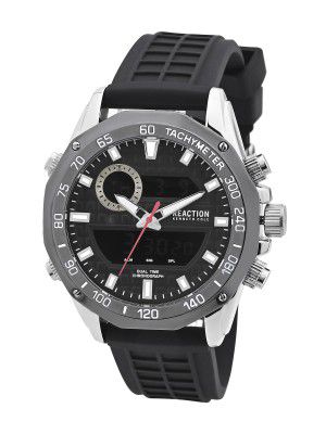 Kenneth Cole Reaction Digi-Analog Black Dial Watch for Men