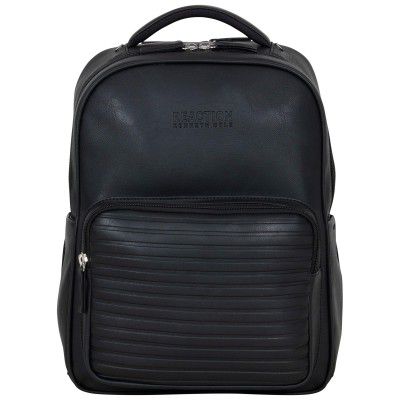 KENNETH COLE Reaction On Track Pack Vegan Leather 15.6” Double Compartment Laptop Backpack With RFID