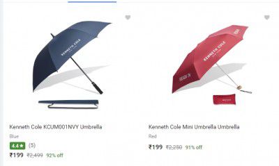 Kenneth Cole Umbrellas at 92% off