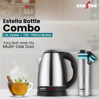 Kenstar ESTELLA COMBO Electric Kettle 1.8L & Stainless Steel Bottle