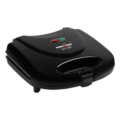 Kenstar GRILLI 750W Sandwich Grill Maker | Non-Stick 2-Slice Plates | Cool-Touch Body & Auto Cut-Off | Black